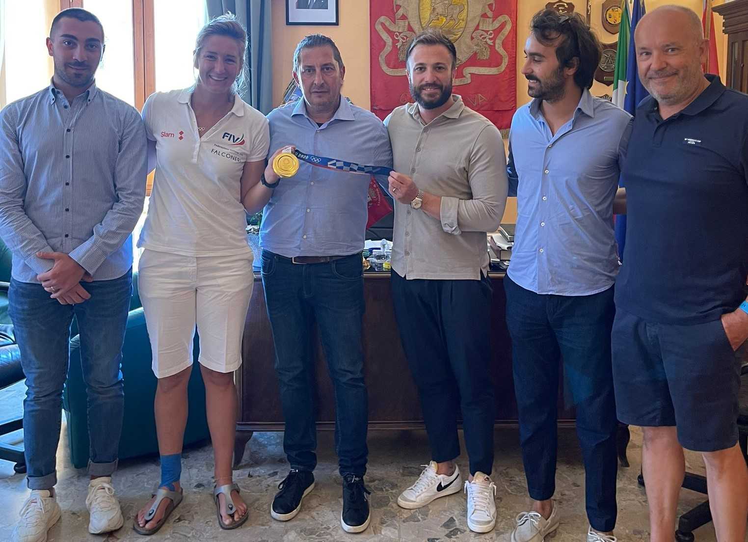 Giulianova Campionessa Olimpica Banti Incontra Sindaco Costantini E