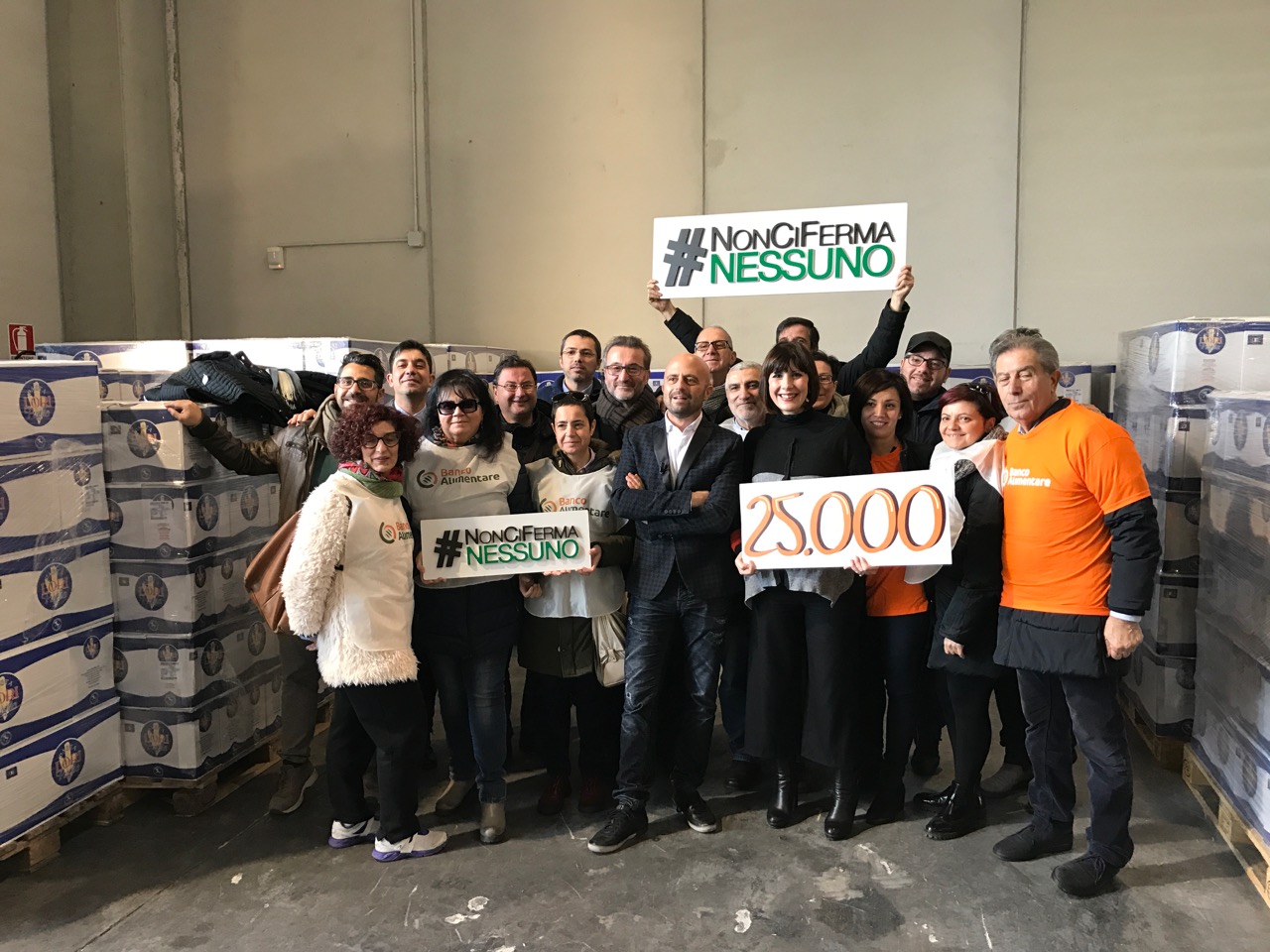 #NonCiFermaNessuno! consegnati 25000 pacchi di pasta al Banco Alimentare