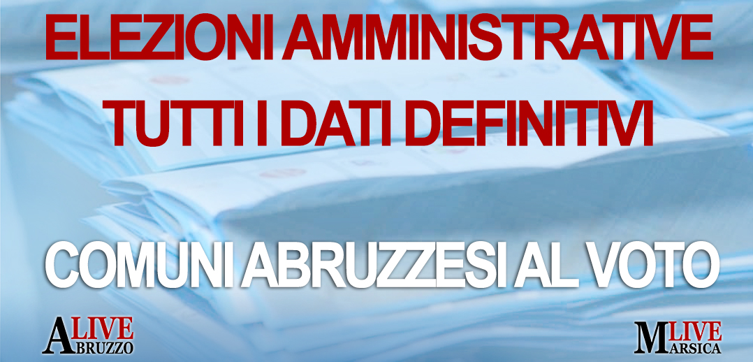 ELEZIONI ABRUZZO:  DATI IN TUTTI I COMUNI SI VA AL BALLOTTAGGIO IN 4 CITTA’