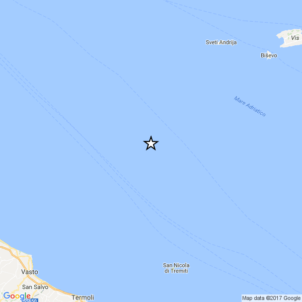 Scossa di #terremoto al largo della costa abruzzese avvertita in alcuni comuni della riviera adriatica