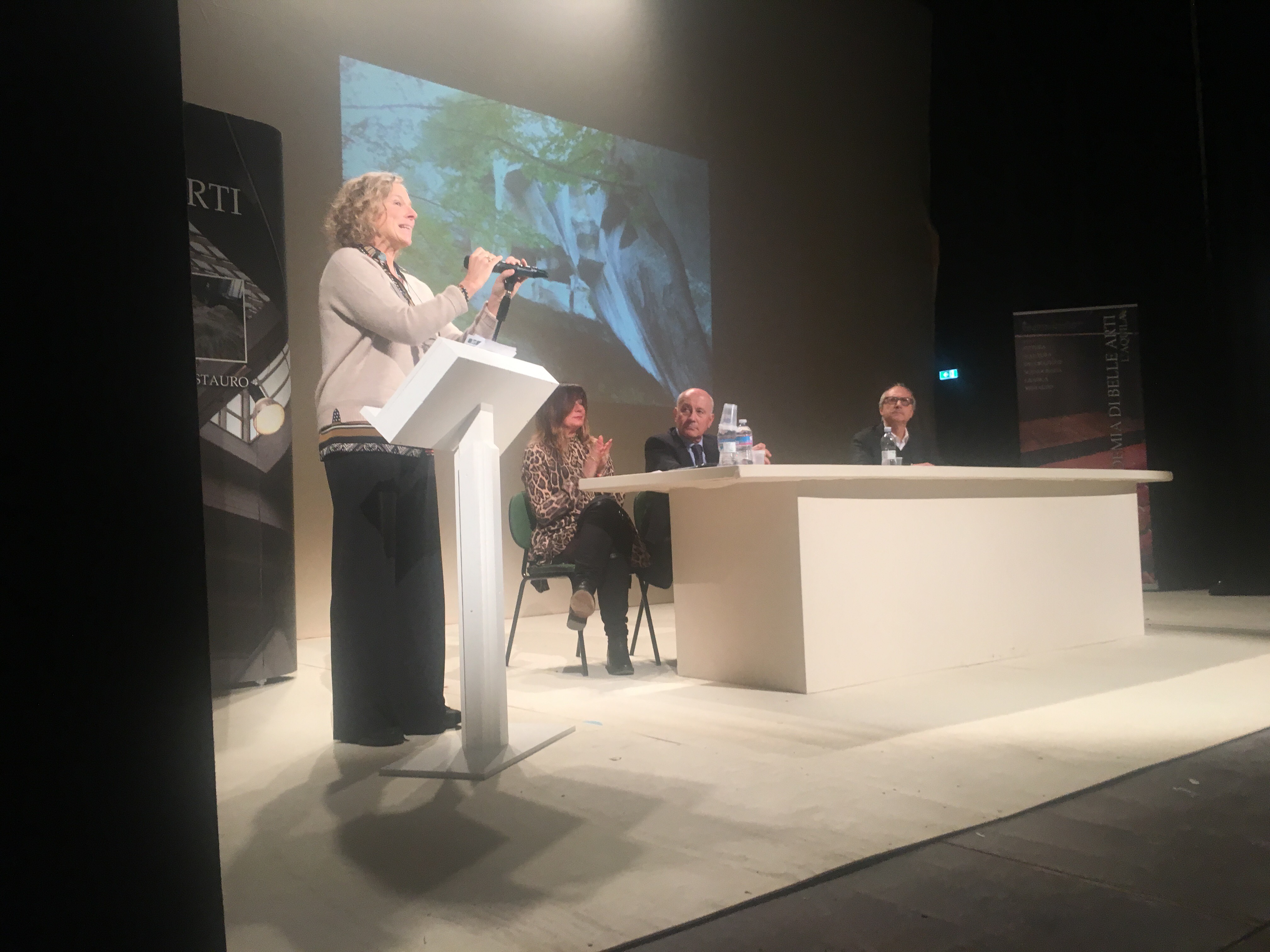 Giovanna Melandri inaugura l’anno accademico dell’accademia di Belle Arti dell’Aquila