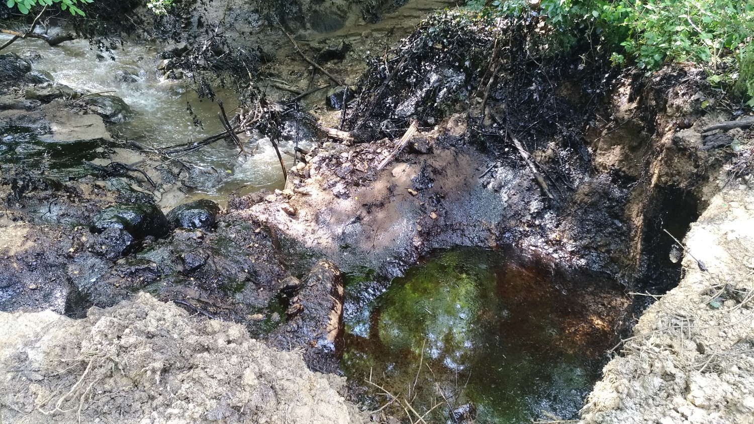 Un mare di petrolio: idrocarburi dal fiume Pescara finiscono direttamente nell’Adriatico (VIDEO)