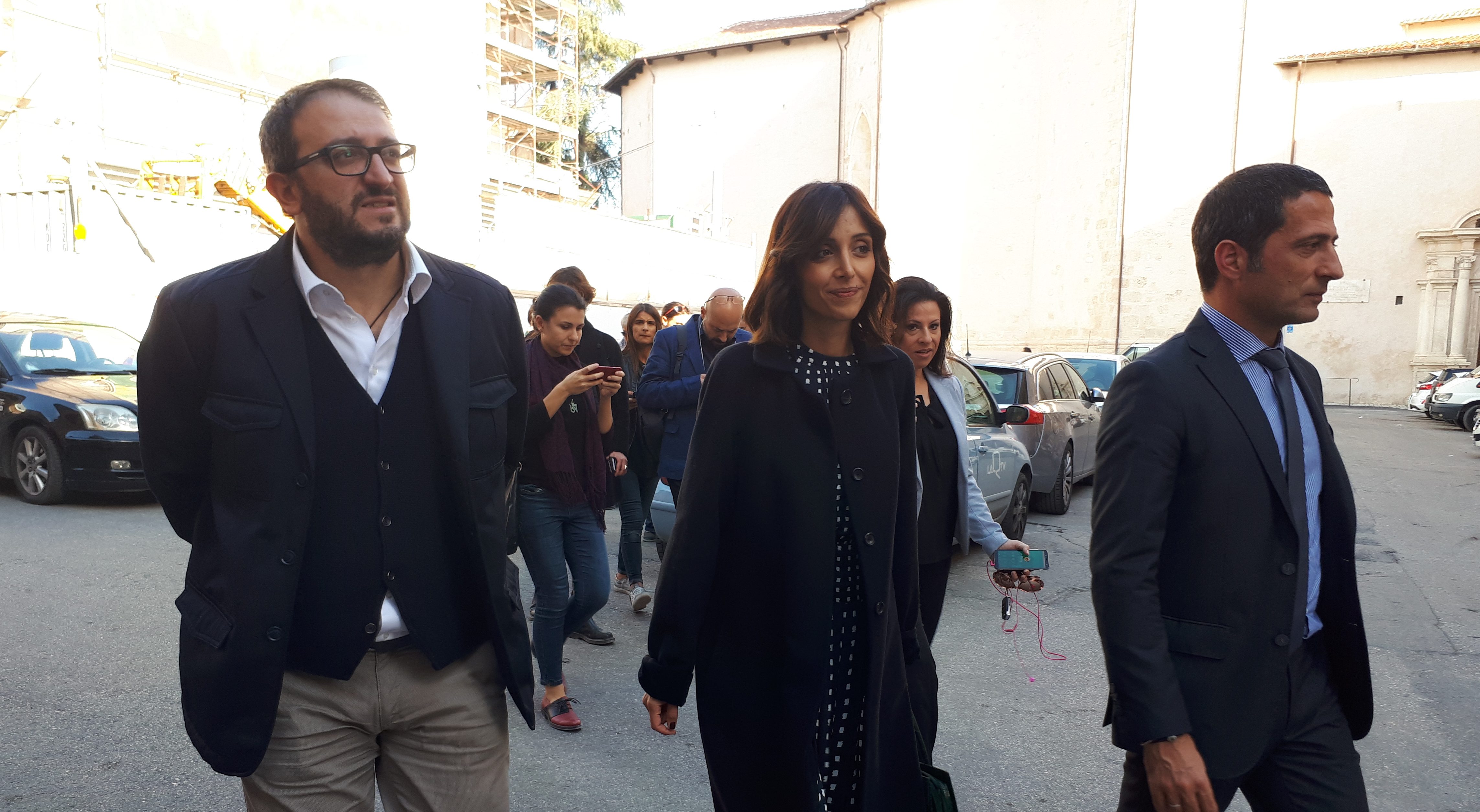 L’onorevole Gianluca Vacca visita con Biondi la sede del TSA, luogo simbolo della cultura aquilana