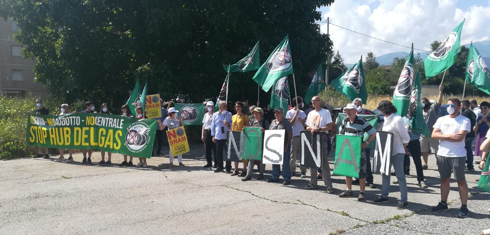 Sit-in ambientalista a Sulmona, la risposta di Snam alle proteste: i tecnici erano in intesa con il Comune