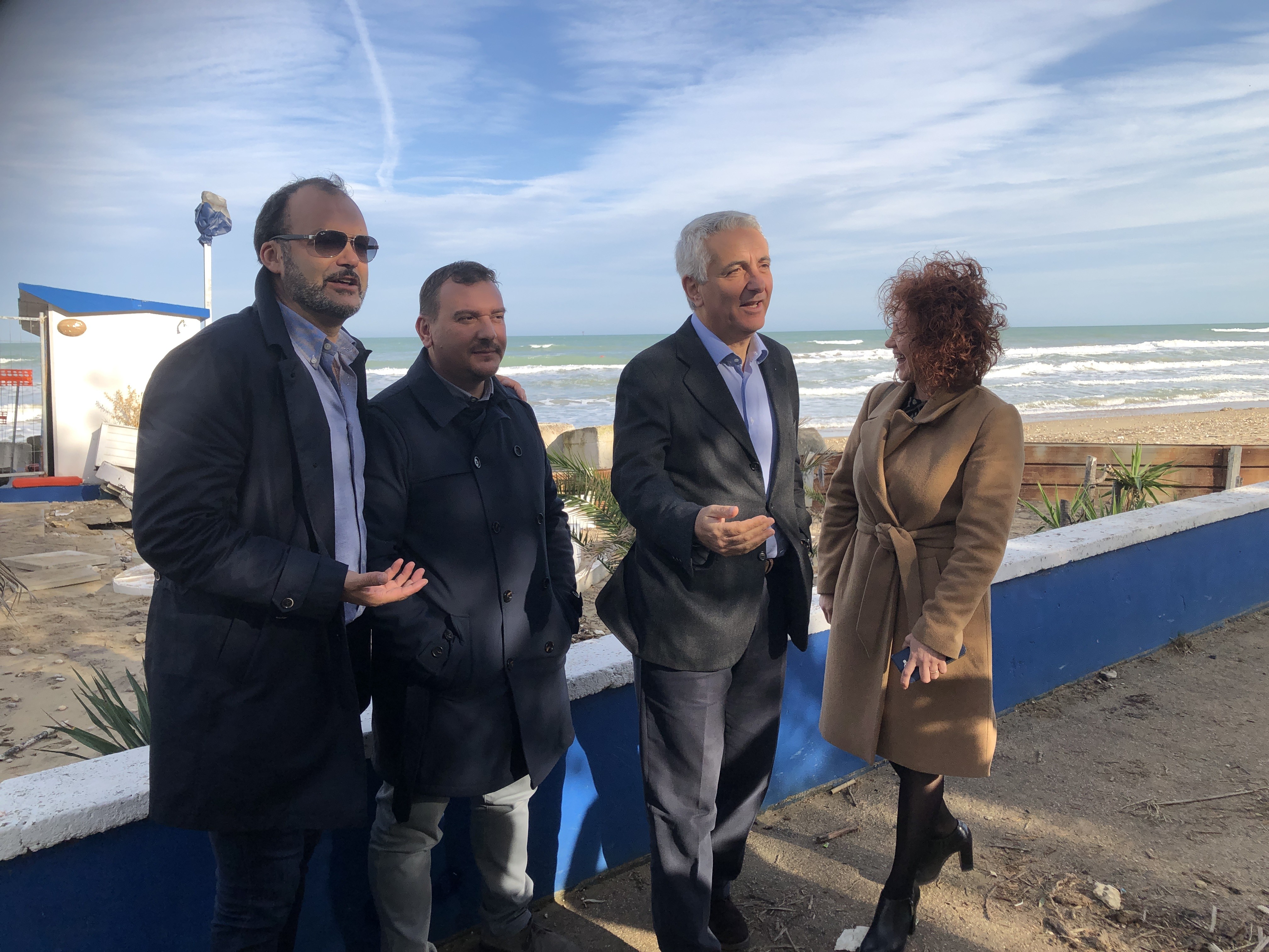 Maltempo, sopralluogo di Quagliariello sul litorale teramano: ribadito impegno a chiedere stanziamento in legge finanziaria