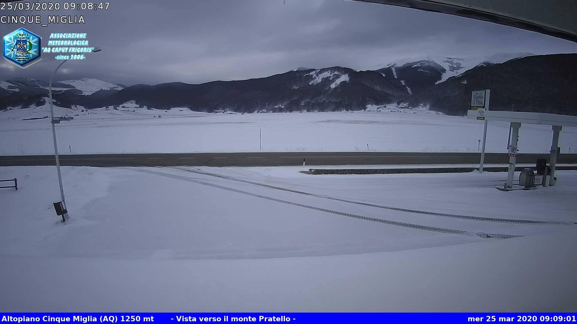 Freddo risveglio primaverile in Abruzzo, -20.8 gradi registrati sull’Altopiano delle Cinquemiglia