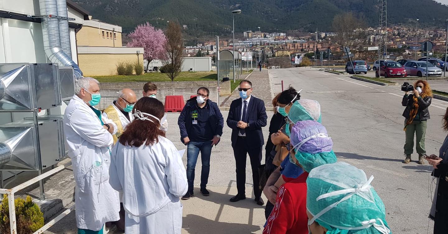 Covid-19: nella struttura del G8 arriva il primo paziente, avviati 6 posti di terapia intensiva