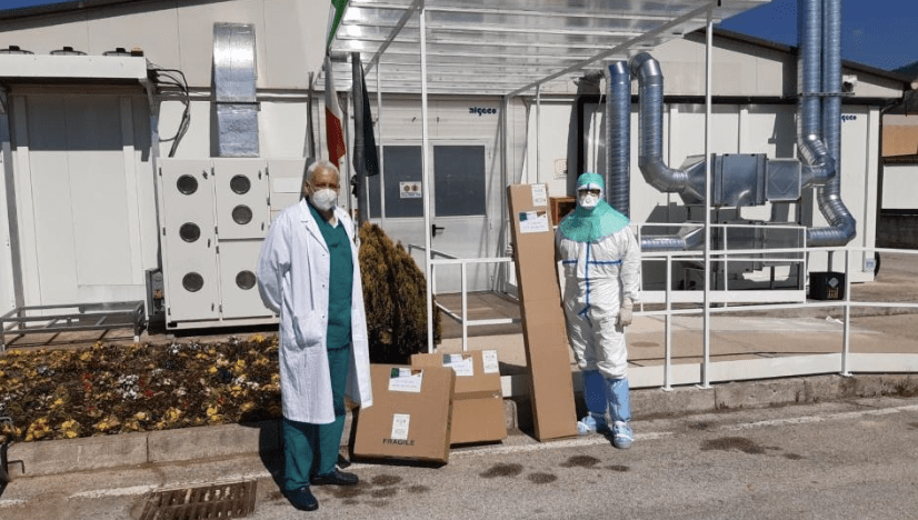 Tornimparte per la Asl, al Covid G8 del San Salvatore consegnata lampada scialitica