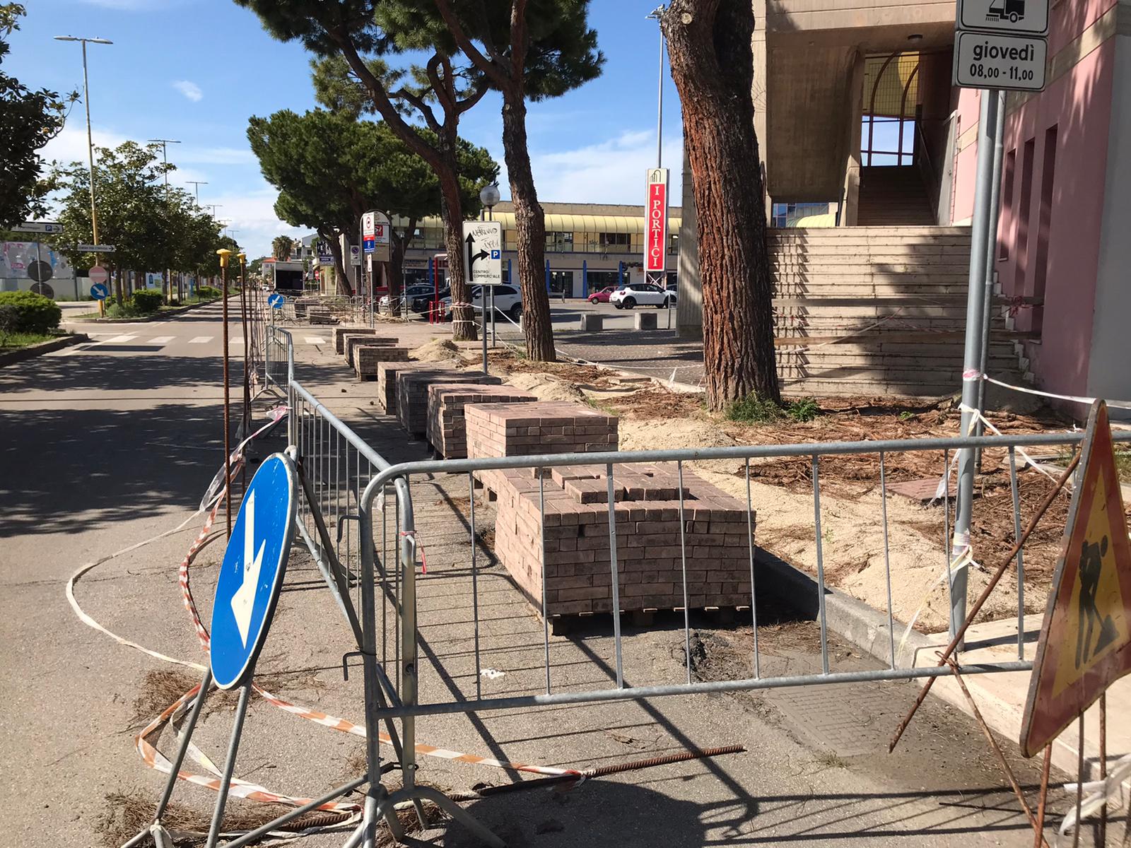 Giulianova, ripartiranno in settimana i lavori sui marciapiedi di via Di Vittorio