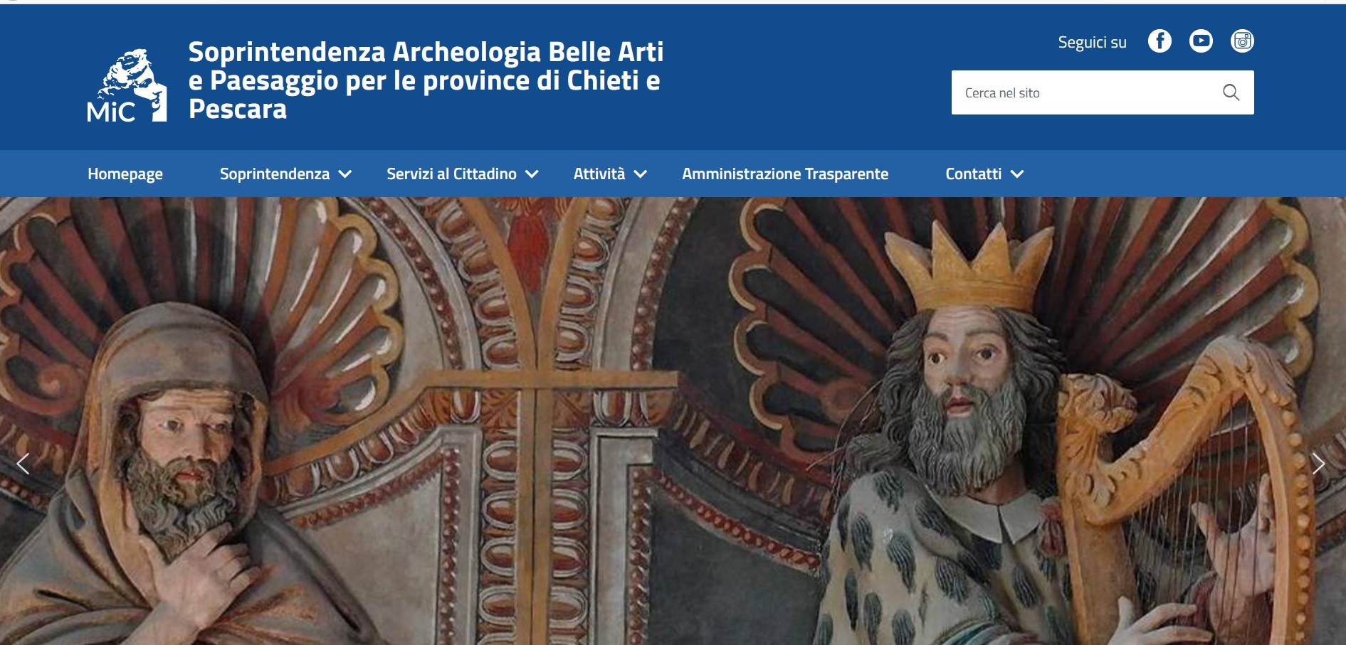 Cultura, on line il nuovo sito della Soprintendenza Chieti Pescara