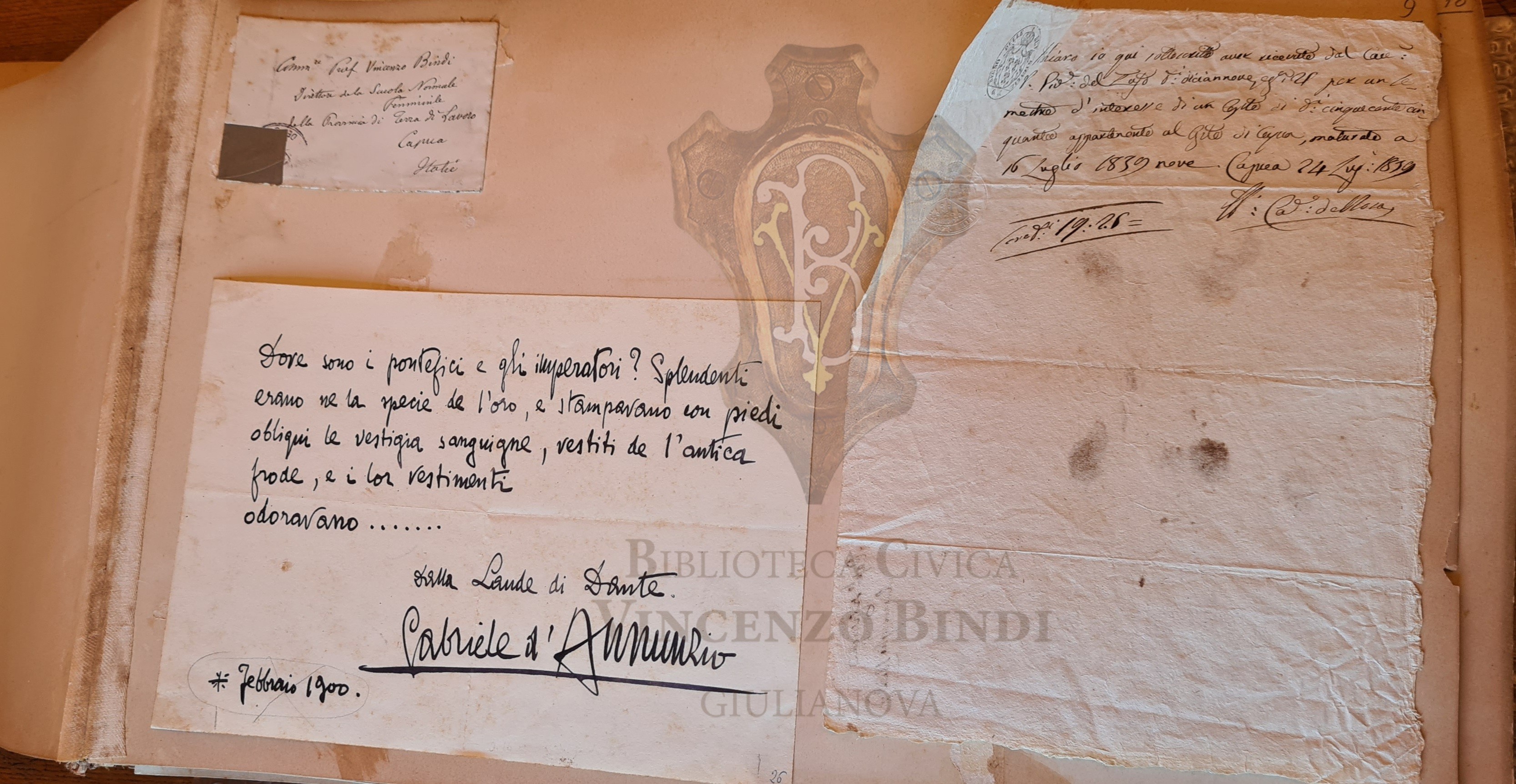 Avviati il restauro e la digitalizzazione della collezione degli autografi della Biblioteca “Vincenzo Bindi”