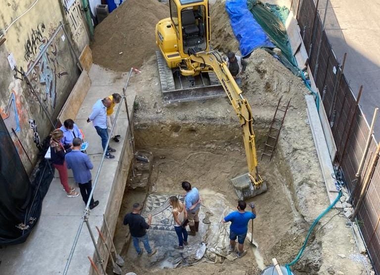 A Pescara riemerge un mosaico romano del III Secolo dopo Cristo (foto)