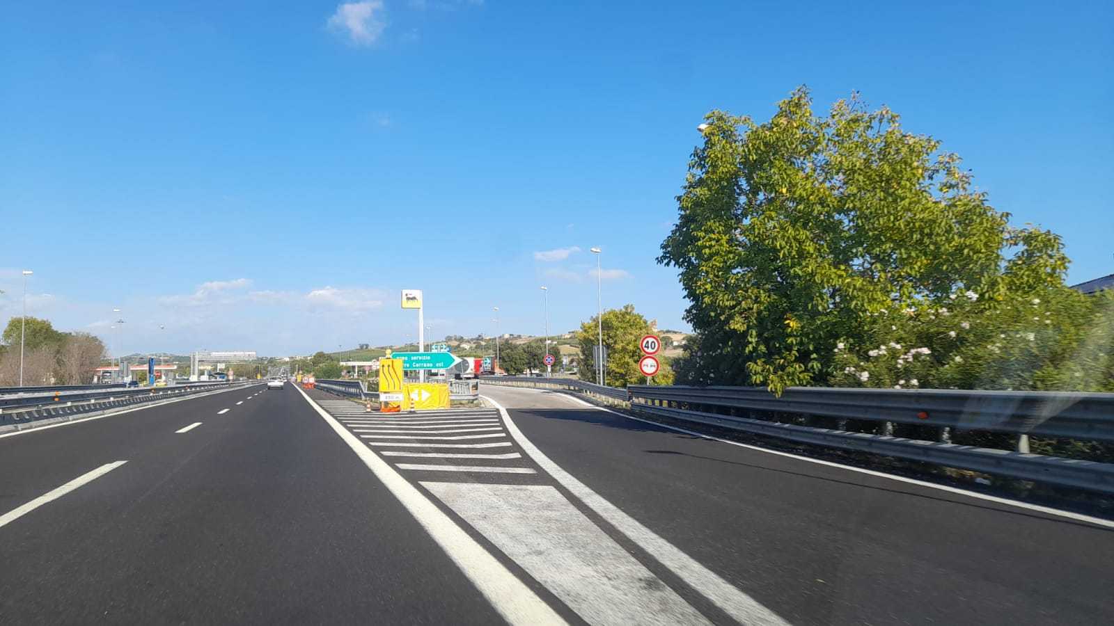 Autostrade, annullata chiusura in programma tratto compreso tra Atri Pineto e Pescara nord