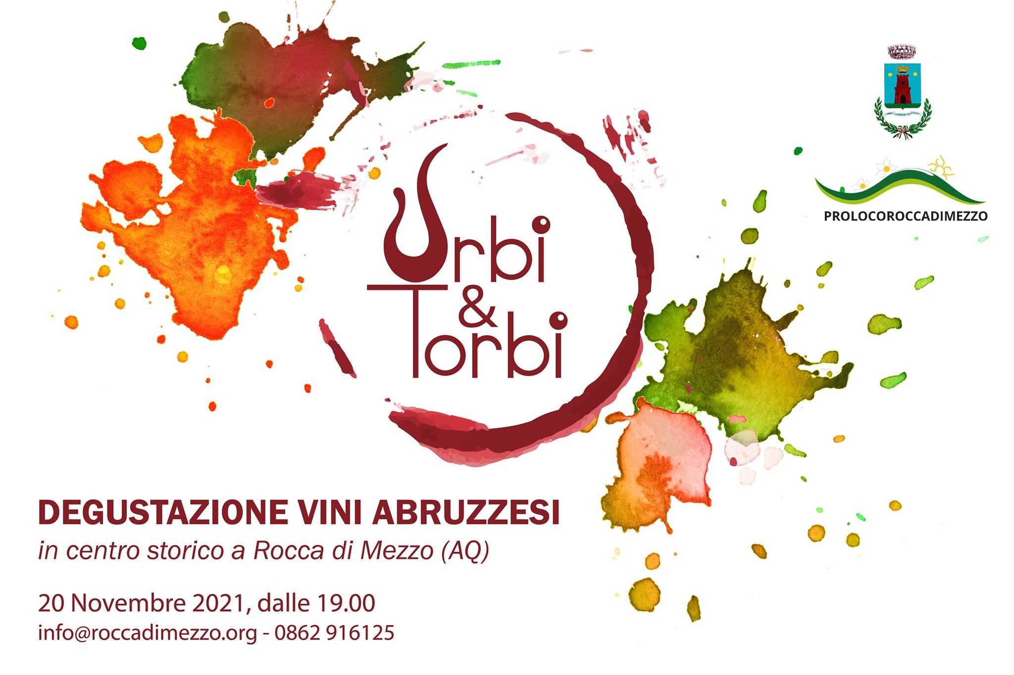 Urbi & Torbi 2021: sabato 20 novembre a Rocca di Mezzo degustazioni di vino nel centro storico