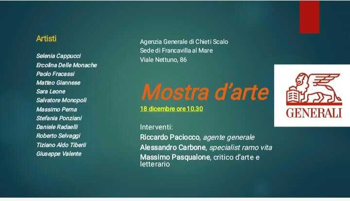 Francavilla, evento d’arte curato dal critico d’arte Massimo Pasqualone