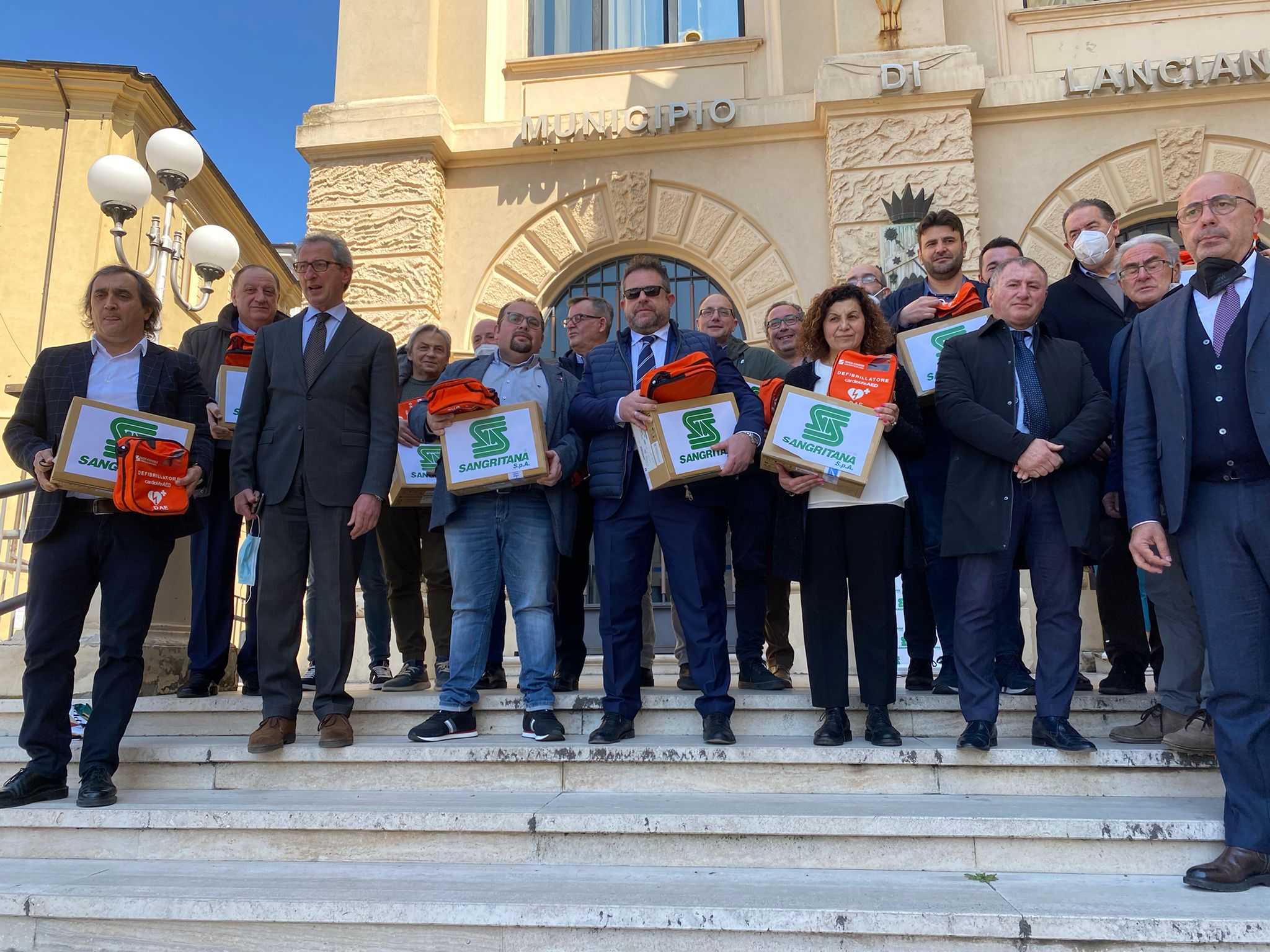 Ferrovia Sangritaria, consegna di defibrillatori a Lanciano (foto)