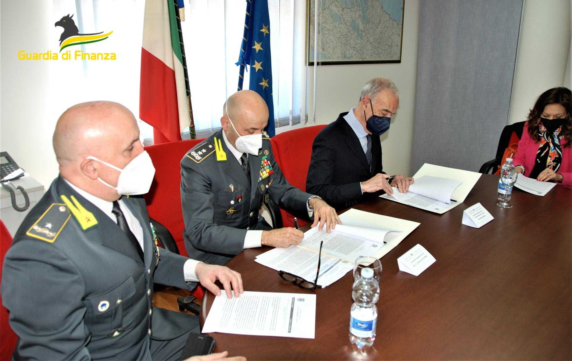 Guarda di Finanza L’Aquila: protocollo di intesa con il commissario straordinario Zes Abruzzo
