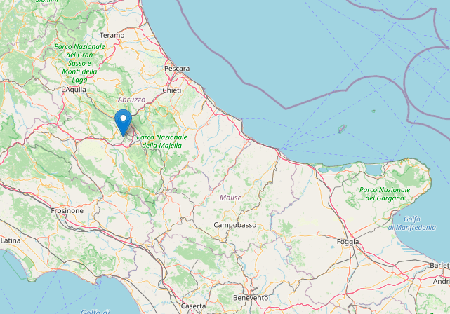 Trema la terra in Abruzzo, scossa di magnitudo 2.9 registrata nel primo pomeriggio