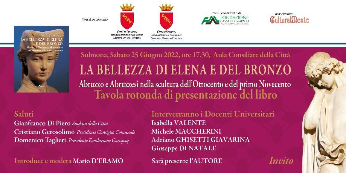 “La bellezza di Elena e dell’oro”, presentazione del libro di Pasquale Del Cimmuto
