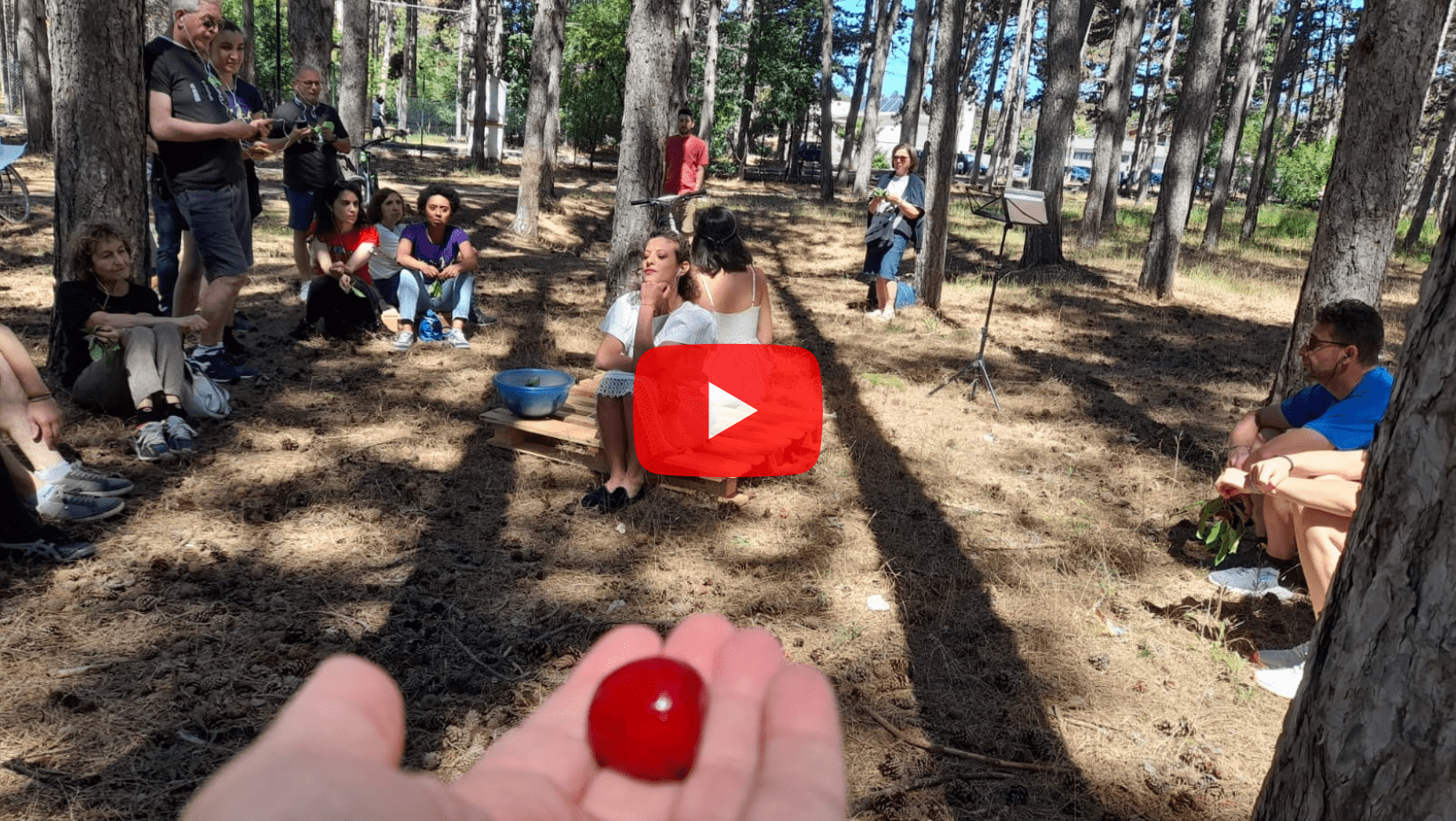 La bellezza di una storia raccontata all’aria aperta… E la bruttezza dei rifiuti abbandonati alla Pineta di Avezzano