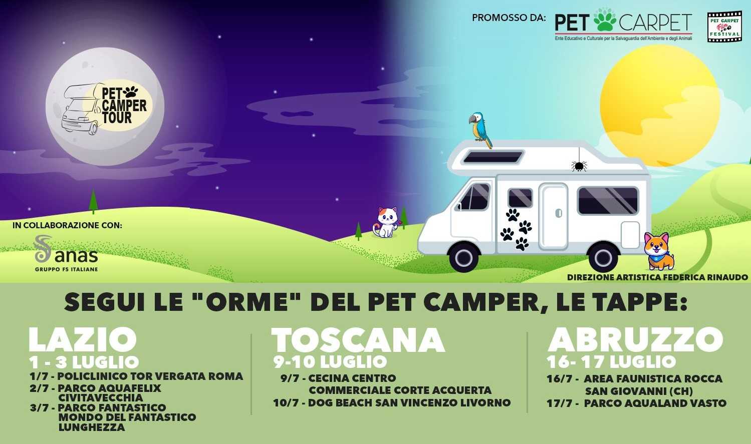 Riparte il camper solidale degli animali: “Pet Camper Tour” con Polizia di Stato e Anas