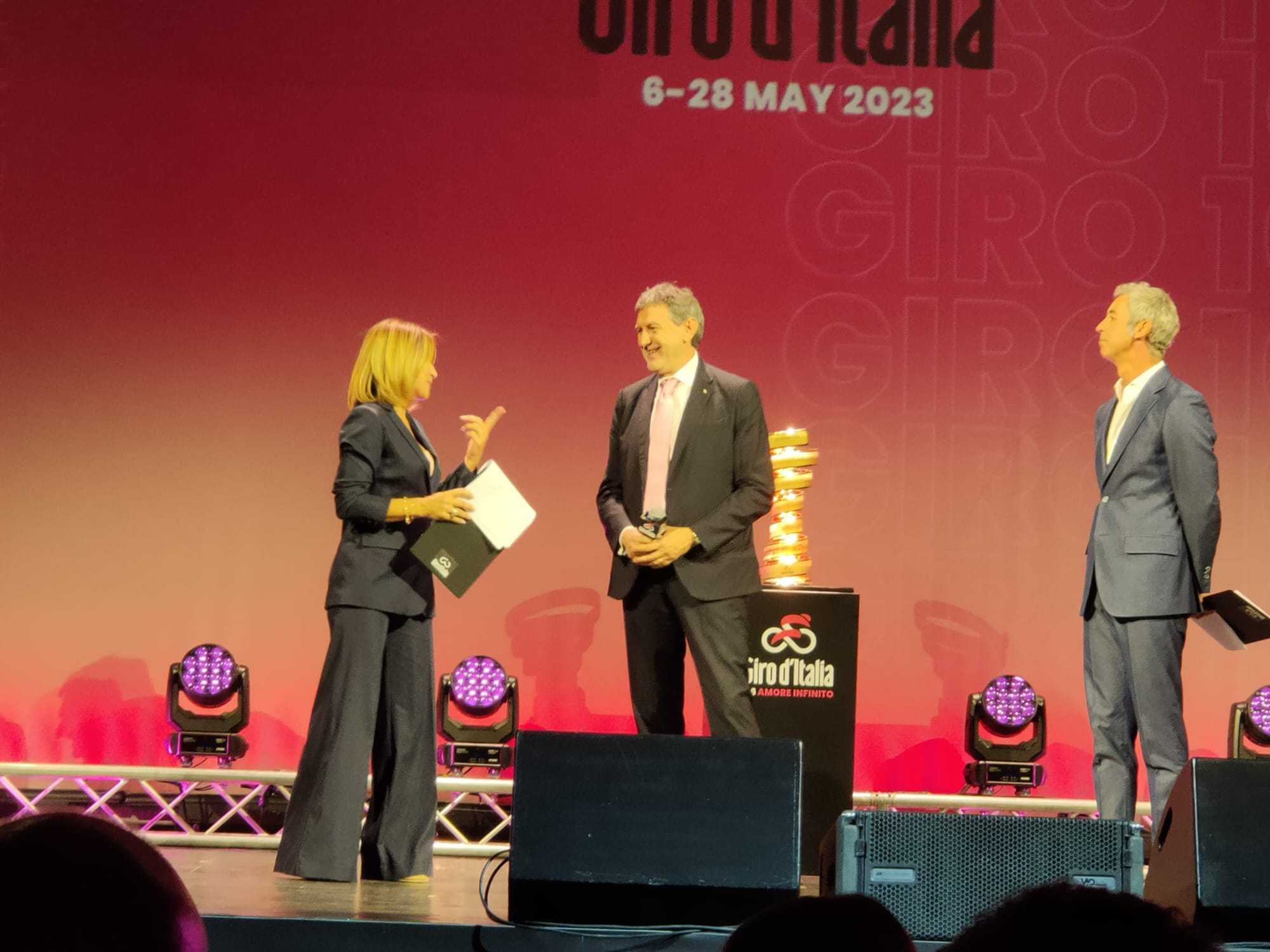 Presentazione del Giro d’Italia a Milano, presente il presidente Marco Marsilio