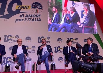 Decennale di Fdi: le parole del sindaco Biondi dal palco di Piazza del Popolo