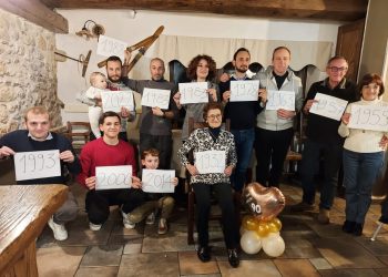 È il compleanno di nonna Tetta e arriva la foto con 90 anni di storia di una famiglia di idraulici