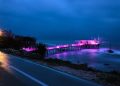La straordinaria fotografia del trabocco illuminato di rosa per il Giro d’Italia