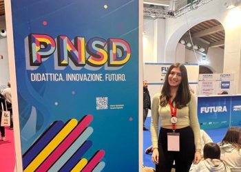 La studentessa Federica Giancola del liceo Ovidio di Sulmona alla fiera “Didacta” a Firenze
