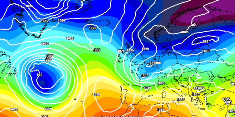 Ecco la possibile situazione a 500 hpa prevista da GFS per le ore 13:00 di Domenica 26 Marzo. In Abruzzo cielo tra poco nuvoloso e variabile. Clima gradevole.