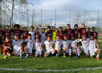 I piccoli calciatori della Gladius Pescara in visita al centro sportivo Vismara del Milan