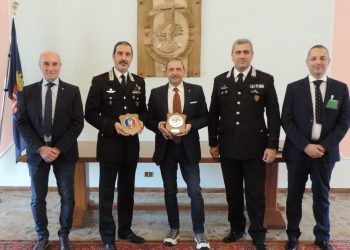 Il Segretario generale Unarma Alessandro Marconi in visita al Comando dei Carabinieri di Chieti