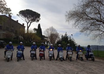 Il Vespa Club dell’Aquila presente al raduno nazionale nella cornice di Gubbio
