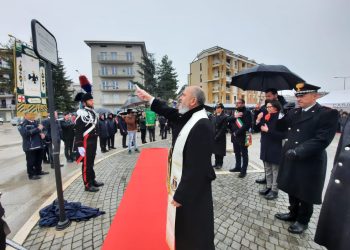 L’Aquila, riposizionamento targa in omaggio del vicebrigadiere Salvo D’Acquisto (Fotogallery)