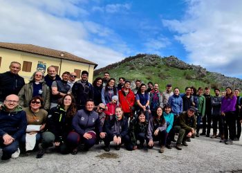 I volontari montano barriere mobili sulla provinciale 164 per salvare le salamandre 