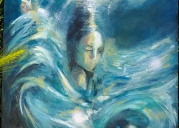 Il dipinto “Le onde” segna la quarta “Metamorfosi” dell’artista Mishan