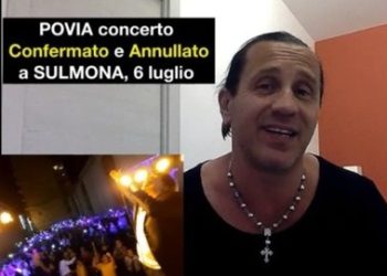 Stop al concerto di Povia, lui: “mafiosi”, e il Comune pensa alla denuncia