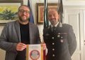 Biondi saluta il capitano Curreri che lascia il comando del Nucleo carabinieri tutela del patrimonio culturale