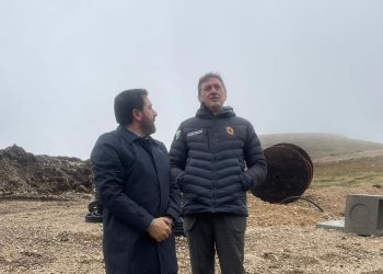 Impianti sciistici di Ovindoli Monte Magnola: Marsilio in visita al cantiere della nuova cabinovia (foto)