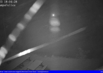 Torna la neve sull’Appennino, foto da Campo Felice