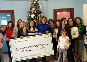 La scuola primaria Gianni Di Genova a fianco della Sanfilippo Fighters