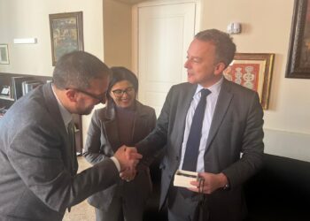 L’ambasciatore francese in visita a Palazzo Margherita, Biondi: “Volontà di intensificare la collaborazione”