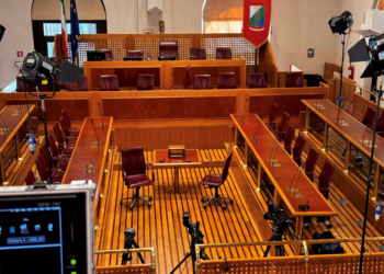L’emiciclo “set” della tribuna elettorale Tgr Abruzzo, su Rai3 le interviste