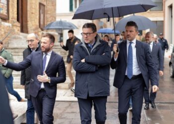 Il ministro Giancarlo Giorgetti in visita a Giulianova (fotogallery)