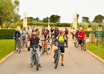A via i lavori per il progetto della nuova ciclovia della linea Gustav-Vie della Pace