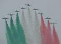 Grande spettacolo nei cieli d’Abruzzo con l’esibizione delle Frecce Tricolori (guarda il video)