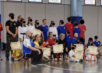 Esami di passaggio di grado e spettacolo di arti marziali di due scuole aquilane a Pizzoli
