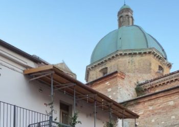 Iniziato l’intervento di messa in sicurezza della cupola e della lanterna della chiesa di Montepagano