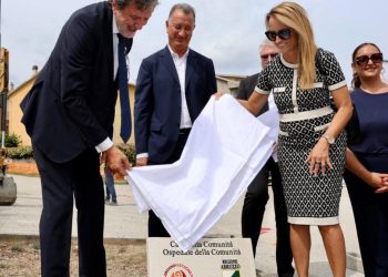 Marsilio e Verì alla posa della prima pietra dell’ospedale di comunità a San Salvo